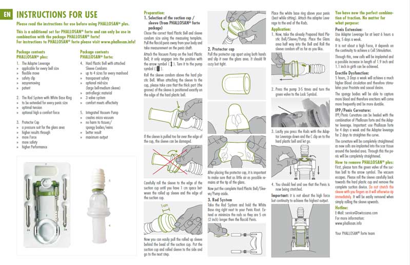 Englische Gebrauchsanweisung PHALLOSAN plus+